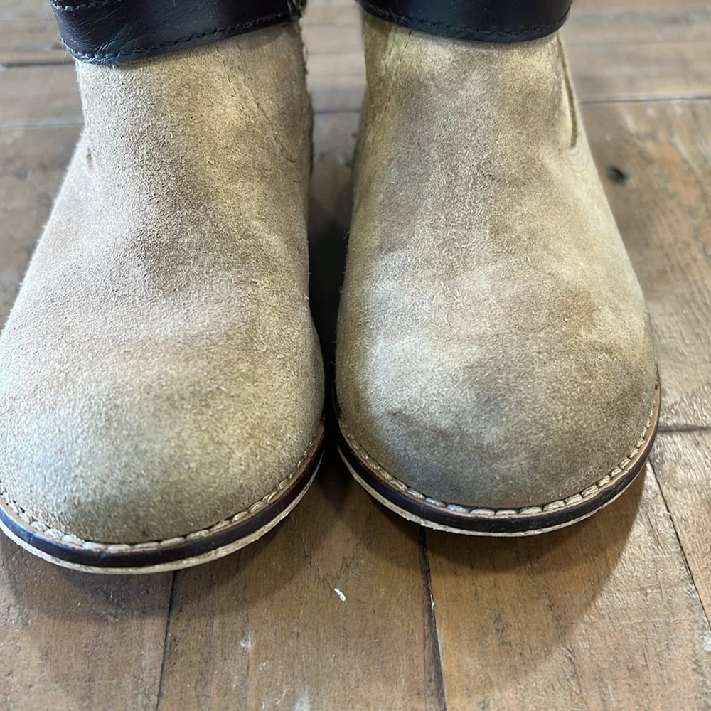 Janie and jack taupe suede boots